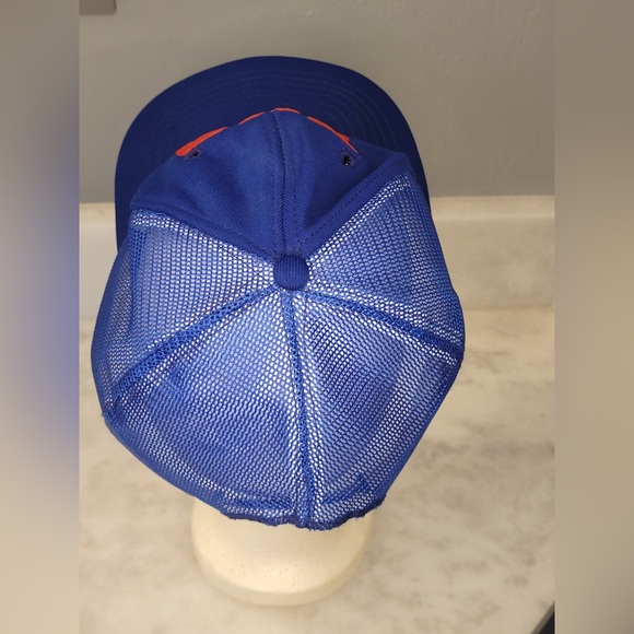 New Era Pro Mesh Snapback Vintage Hat Red FMS Trucker Cap M/L Dupont Visor - Picture 2 of 4